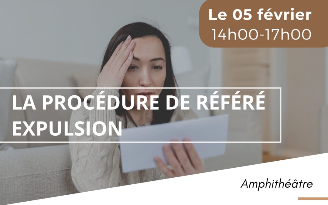 Formation Procédure de référé expulsion – Jeudi 5 février 2026